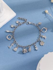 1pc Women's Jewelry Elegant Bracelet Accessory Decoration, DIY Supplies - Silver - View 2