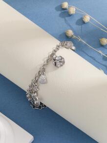 1pc Women's Jewelry Elegant Bracelet Accessory Decoration, DIY Supplies - Silver - View 4