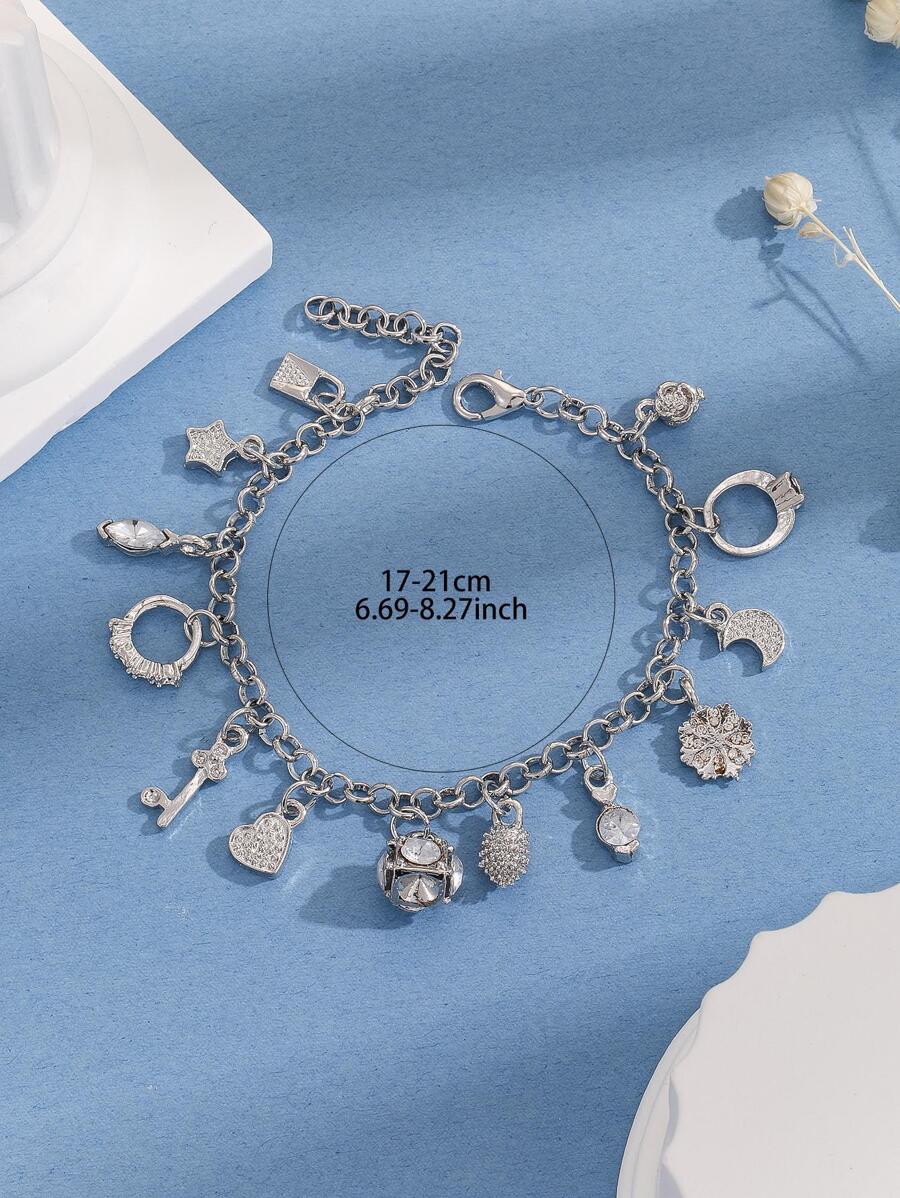 1pc Women's Jewelry Elegant Bracelet Accessory Decoration, DIY Supplies - Silver - View 1
