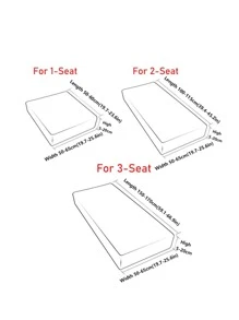 1pc Grey Sofa Seat Cushion Cover, Modern Polyester Sofa Cushion Cover For Home