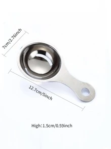 1pc Stainless Steel Egg Separator - Silver - View 4