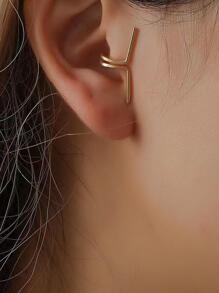 1入組極簡耳夾銅首飾類