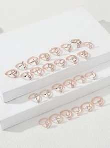 1 chiếc vòng tay trang trí bằng đá rhinestone - Hoa hồng vàng - Xem 1