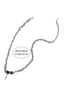 Starlight Charm Chain Necklace For Men Ferroalloy Multicolor - Multicolor - View 5