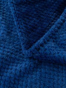 1 chiếc chăn lông nhân tạo màu xanh lam đậm, chăn lông cừu mềm mại hai mặt, chăn siêu sang trọng bằng sợi nhỏ cho mọi mùa, thích hợp cho giường hoặc ghế sofa (không bao gồm ruy băng và thiệp) - Màu xanh hải quân - Xem 10