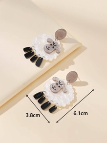 1pair Fashion Sheep Decor Drop Earrings For Women For Daily Decoration - Multicolor - View 2