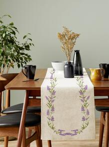 Floral Embroidered Table Runner - Multicolor - View 5