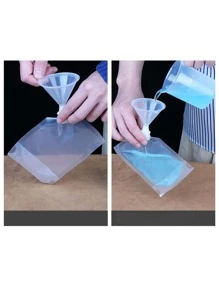 5 chiếc/10 chiếc/20 chiếc Túi đựng đồ uống chống rò rỉ có thể nạp lại và đóng lại 8oz cho trà sữa, sữa, đồ uống và rượu, 250ML - Trong sáng - Xem 7