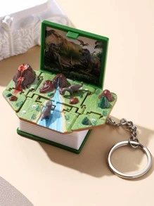 1 Móc Khóa Sách Mini 3D Hoa Văn Ngẫu Nhiên, Móc Khóa Giải Nén Sáng Tạo Thông Thường - Nhiều màu - Xem 2