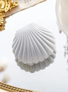 1 hộp đựng đồ trang sức hình vỏ nhựa thông thường cho phụ nữ để lưu trữ trang sức - Xám - Xem 4
