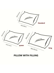 1 件对比色边饰床上用品枕头，白色涤纶卧室枕头，枕芯，枕芯