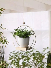 1pc Iron Alloy Hanging Flower Pot - Multicolor - View 5