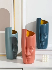 Bình hoa thiết kế hình 1 cái - Màu xanh lam - Xem 3