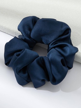 1pc Ladies' Simple And Elegant Satin Big Colored Bun Maker Hair Accessory Casual Scrunchies Hair Ties Scrunchy Hair Ties Ponytail