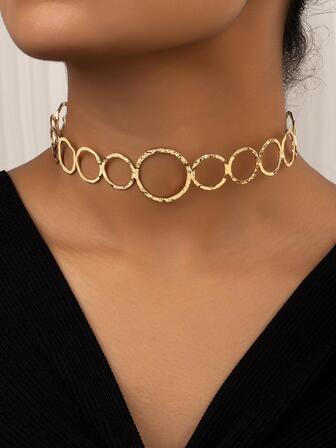 復古項鍊夏季新款Choker鏤空設計女士項鍊時尚可愛旅行度假風格個性化最好朋友禮物