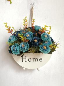 Maceta blanca para flores montada en la pared de estilo doméstico, decoración de pared de hierro de estilo nórdico para plantas, decoración del hogar, 1 pieza - Blanco - Ver 2