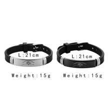 Bộ 2 chiếc/Bộ Vòng tay cặp đôi hình trái tim bằng silicon điện tâm đồ màu đen và trắng dành cho ngày lễ tình nhân, mẹ, mẹ, ngày của mẹ, quà tặng - Đen và trắng - Xem 4