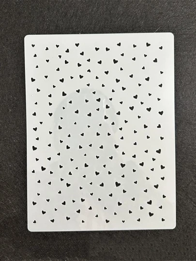 1入組心形空心白色繪畫模板簡單多用途繪畫模板用於繪畫DIY工藝