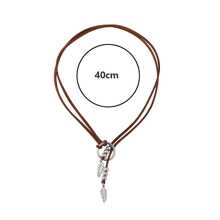 Vòng cổ lá bùa - màu nâu - Xem 4