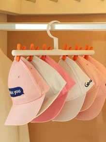 1入組帽子收納架帽子整理器棒球帽收納架帽夾架 - 橘色 - 查看 3