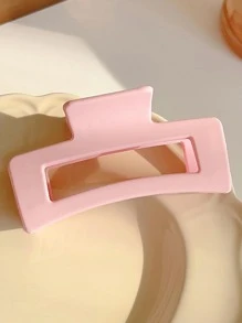 3 cái Vuốt tóc hình chữ nhật & sóng thiết kế đơn giản cho nữ, dành cho trường học - Hồng - Xem 3