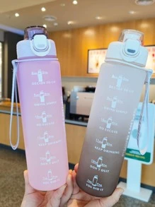 1入組漸層字母圖案水瓶 - 白色 - 查看 3