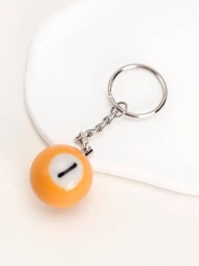 1入組隨機色創意模擬檯球鑰匙圈 - 彩色 - 查看 9