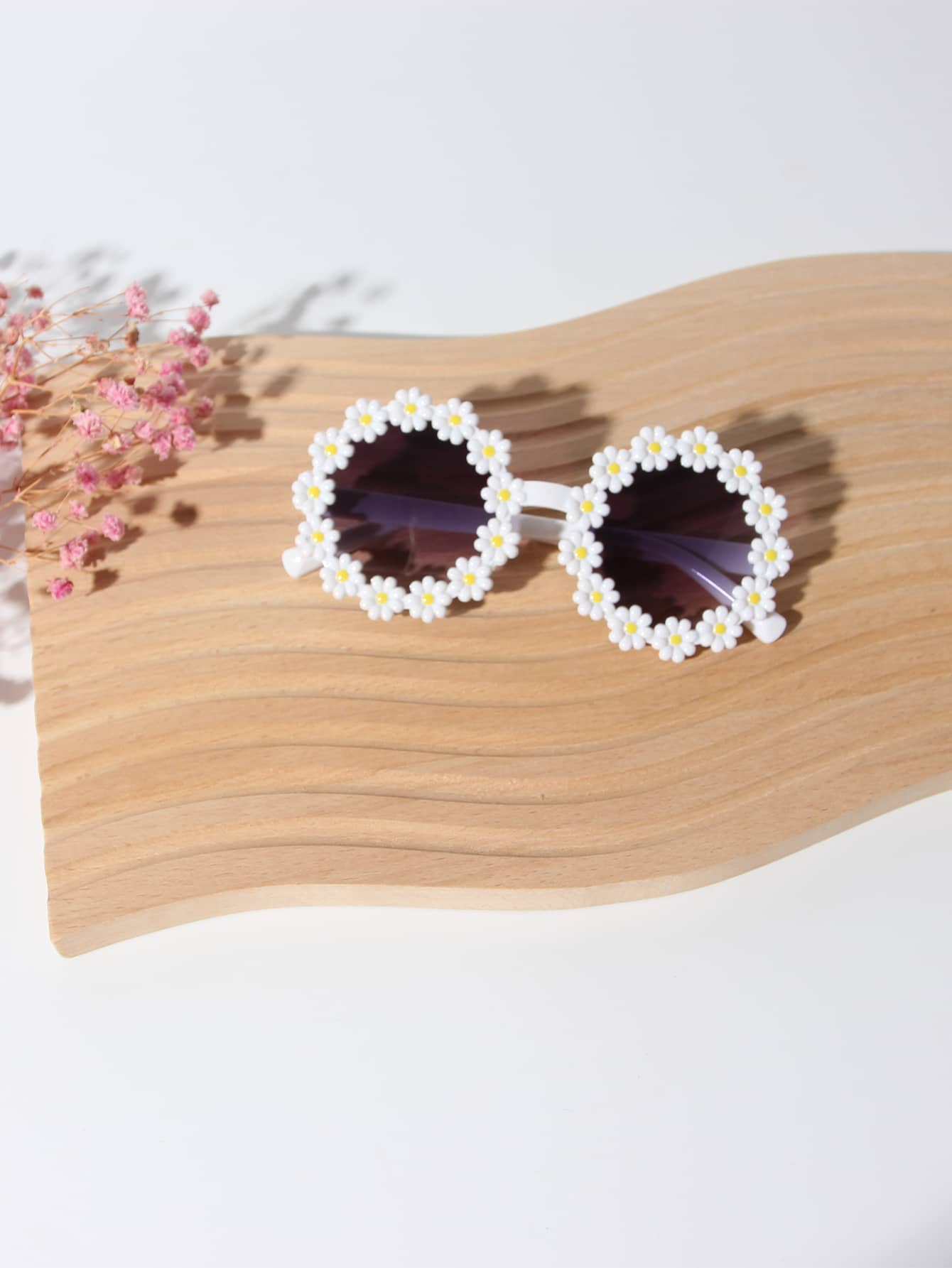 1pair Daisy Design Party Glasses Cute Shades Beach Accessories For Summer Beach Vacation,Outdoor,Travel - Multicolor - View 1