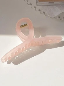 3pcs Rectangle & Twist Design Minimalist Hair Claw Casual,Pink Accessories Valentine's Day Claw Clips Hair Clips Hair Jaw Clip Hair Clamps Hair Clutch Hair Claw Clip, School Stuff, College Fall Winter Hair Accessories For Women Bows For Vacation Outfits Woman