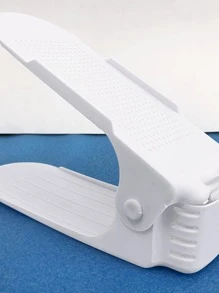 1pc Solid Color Shoe Storage Rack - White - View 2