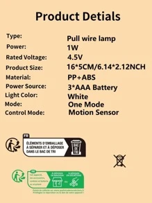 1 pieza Luz de plástico colgante moderno blanco portátil LED para camping - Blanco - Ver 9