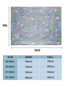 1pc Dinosaur Pattern Glow In The Dark Throw Blanket, Cute Fabric Comfortable Blanket For Home