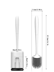 1pc White Toilet Brush - White - View 7