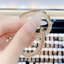 1pair New Fashion Square Hoop Earrings, Retro & Minimalist Style Birthday Gift