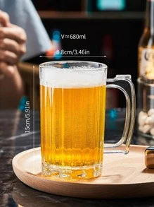 1pc Clear Beer Cup - Clear - View 7