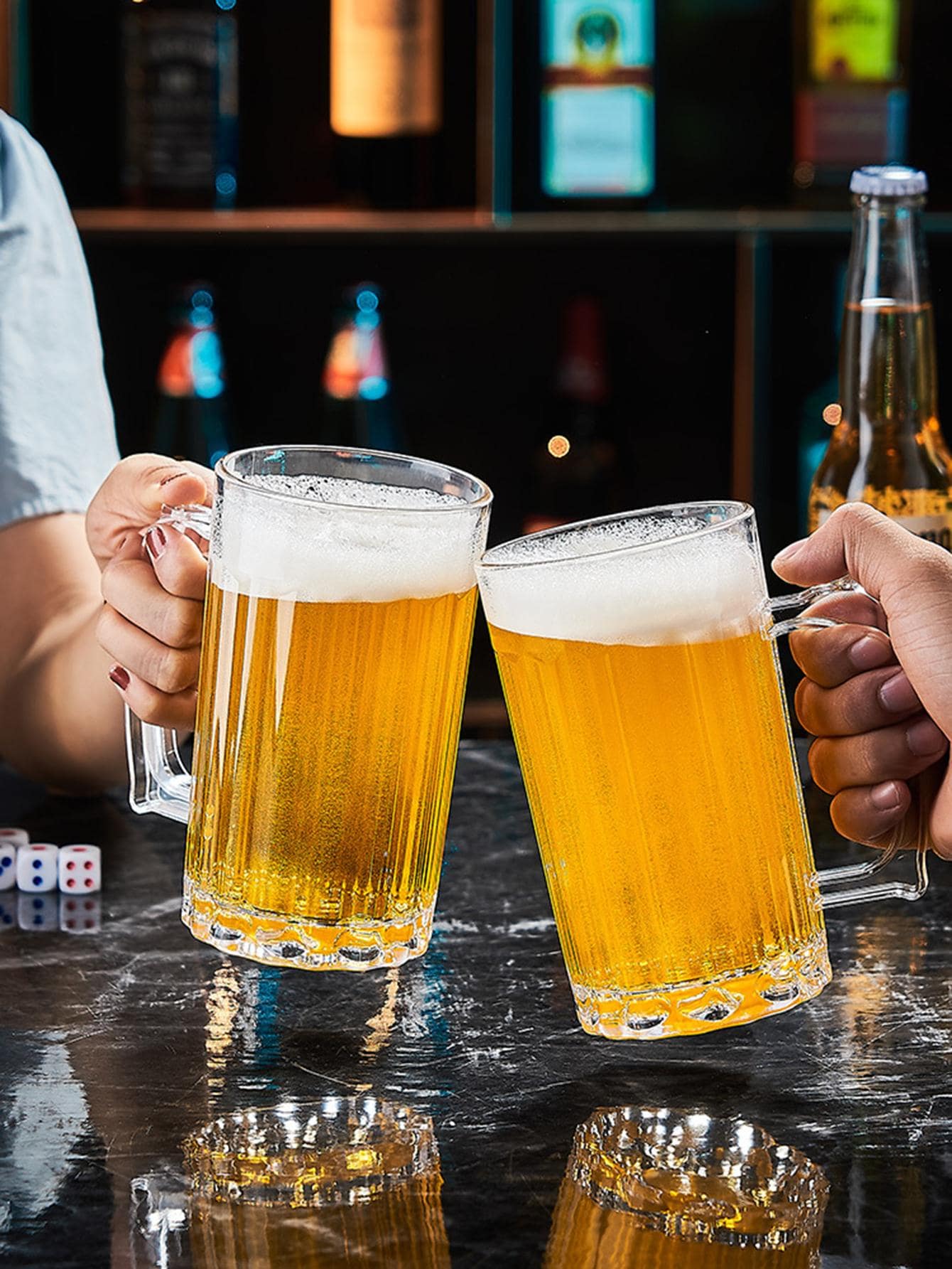 1pc Clear Beer Cup - Clear - View 1