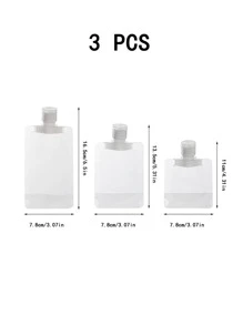 3 piezas Dispensador de loción transparente Decoración del hogar Decoración de otoño Regreso a la escuela - transparente - Ver 2