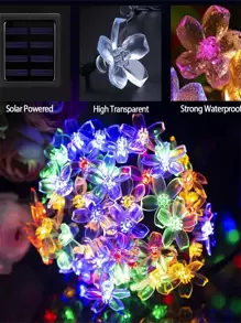1pc 20/30/50/100 LED 5/6.5/7/12m Sakura Solar Powered Outdoor String Lights Fall Decor House Decor Outdoor Decor