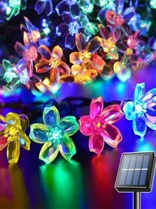 1pc 20/30/50/100 LED 5/6.5/7/12m Sakura Solar Powered Outdoor String Lights Fall Decor House Decor Outdoor Decor