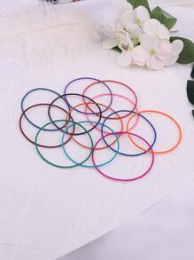 12pcs/set Stainless Steel Stylish Cool Spring Bracelet Set For Men And Women Daily Wear - Multicolor - View 4