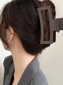 4pcs Women Solid Rectangle Casual Hair Claw, For Daily Decoration Claw Clips Hair Clips Hair Jaw Clip Hair Clamps Hair Clutch Hair Catcher Clip