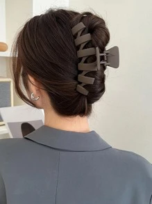 4pcs Women Solid Rectangle Casual Hair Claw, For Daily Decoration Claw Clips Hair Clips Hair Jaw Clip Hair Clamps Hair Clutch Hair Catcher Clip