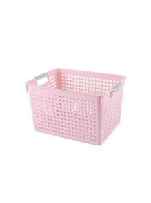 1pc Pink Hollow Desktop Organizer - Pink - View 1