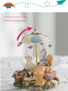 LOVE FOR YOU Gift Wrapped Music Box Cat Lovers Garden Musical Decorations for Baby Girls Sister Daughter Granddaughter Mom Grandma Women Friends Female Anniversary Birthday