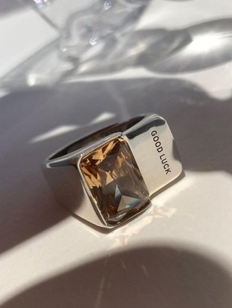 1 Pc Wide Rings For Women New Elegant Vintage Simple Good Luck Zirconia Party Jewelry Birthday Gifts