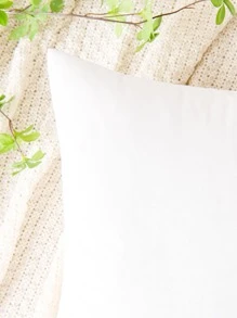 1pc Solid Cushion Cover Without Filler - White - View 4