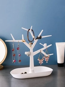 1入組樹設計首飾收納架 - 白色 - 查看 1