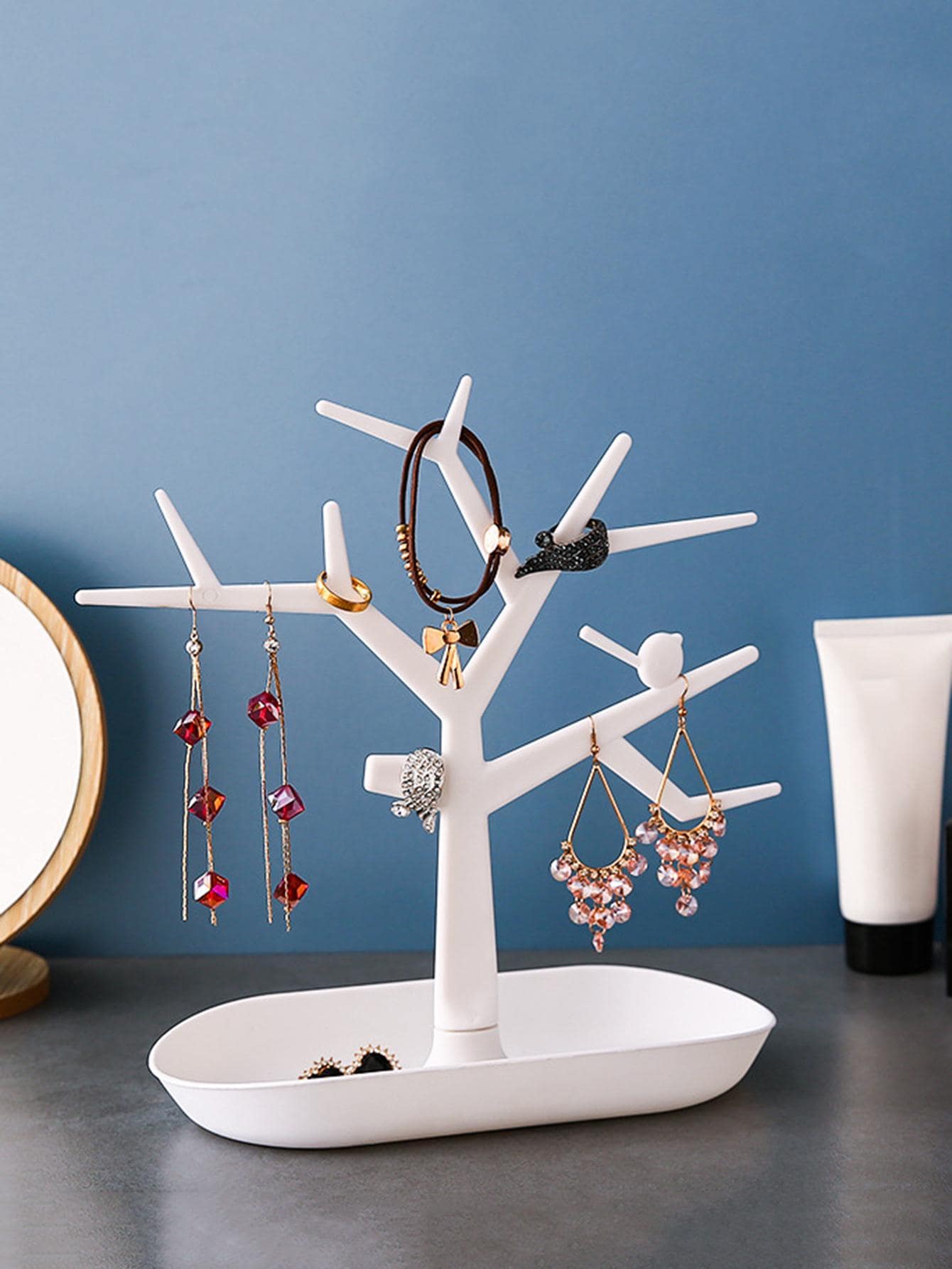 1入組樹設計首飾收納架 - 白色 - 查看 1
