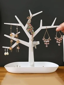 1入組樹設計首飾收納架 - 白色 - 查看 2