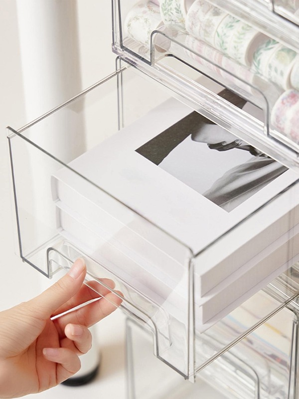 1pc Clear Drawer Storage Box SHEIN UK